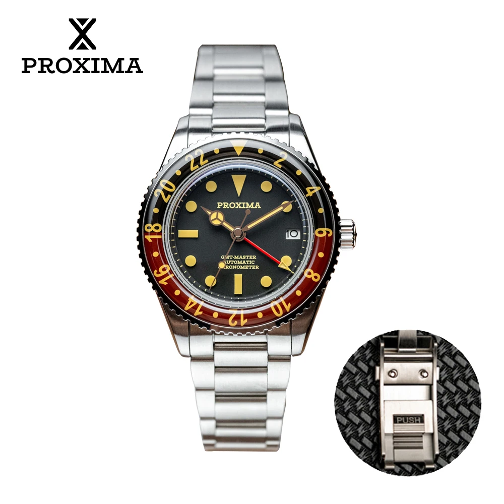 GMT dive watch featuring distinctive bezel design for tracking multiple time zones