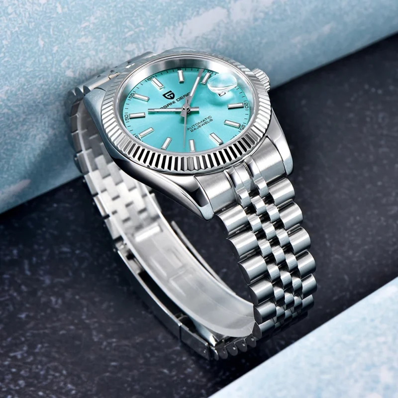 Professional Automatic Dive Watch with NH35 Movement Sapphire Crystal and Stainless Steel Bracelet - Image 6