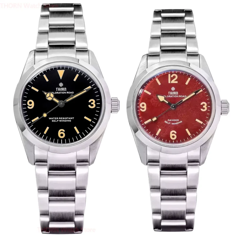 Vintage Tribute Automatic 34mm Watch with Domed Sapphire Crystal and Stainless Steel Bracelet - Image 12