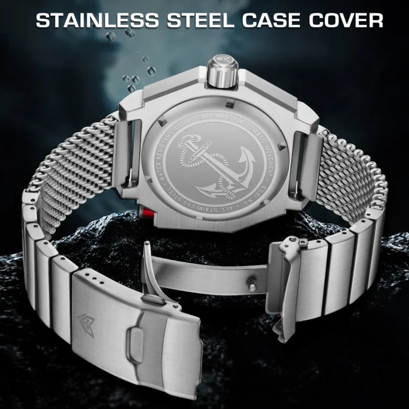 FeelNever Luxury Automatic Mechanical Watch with Complete Calendar and 100m Water Resistance - Image 5