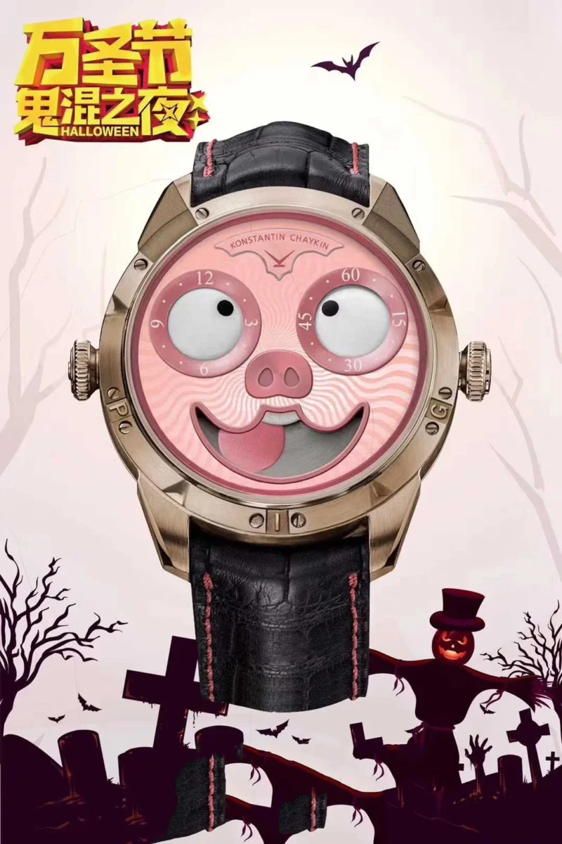 Joker Automatic Mechanical Watch with Moon Phase Display and Genuine Leather Strap - Image 10