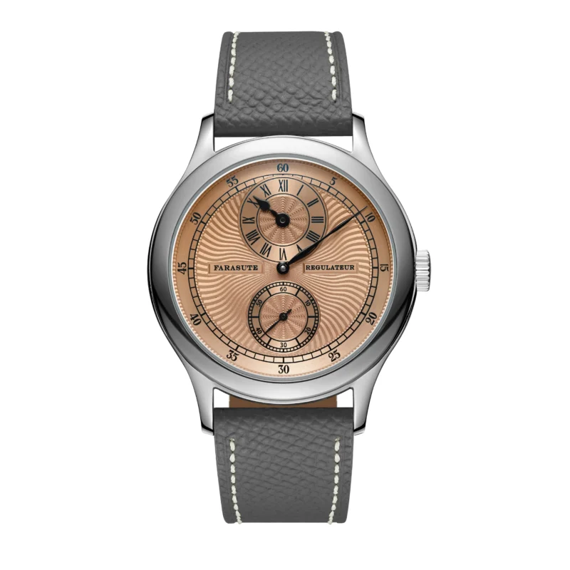 Luxury Regulateur Manual Wind Mechanical Watch with Sapphire Crystal and Leather Strap - Image 6