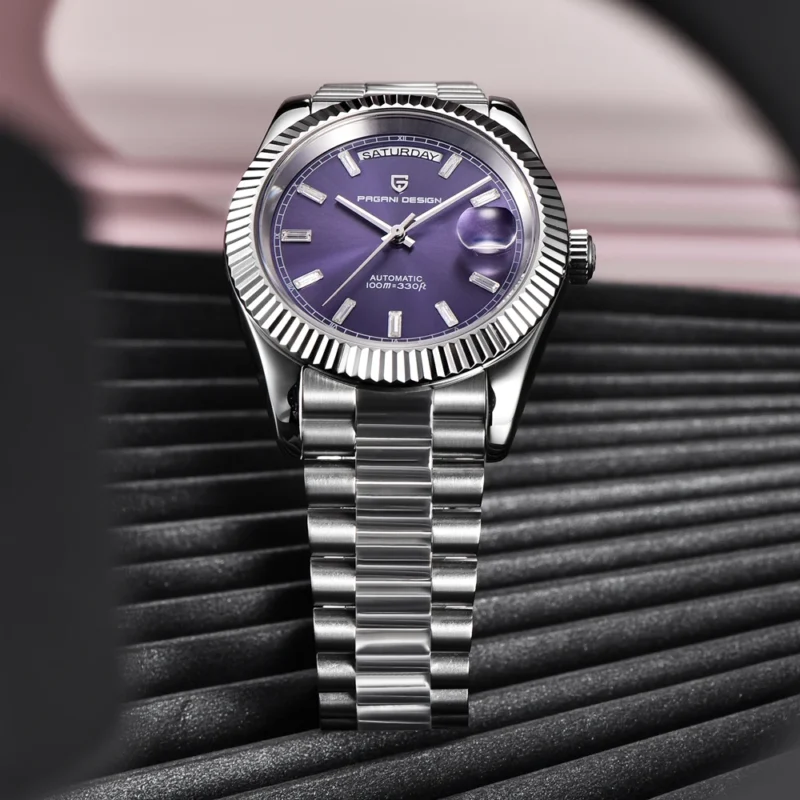 Professional Automatic Dive Watch with Sapphire Crystal and Stainless Steel Bracelet - Image 4