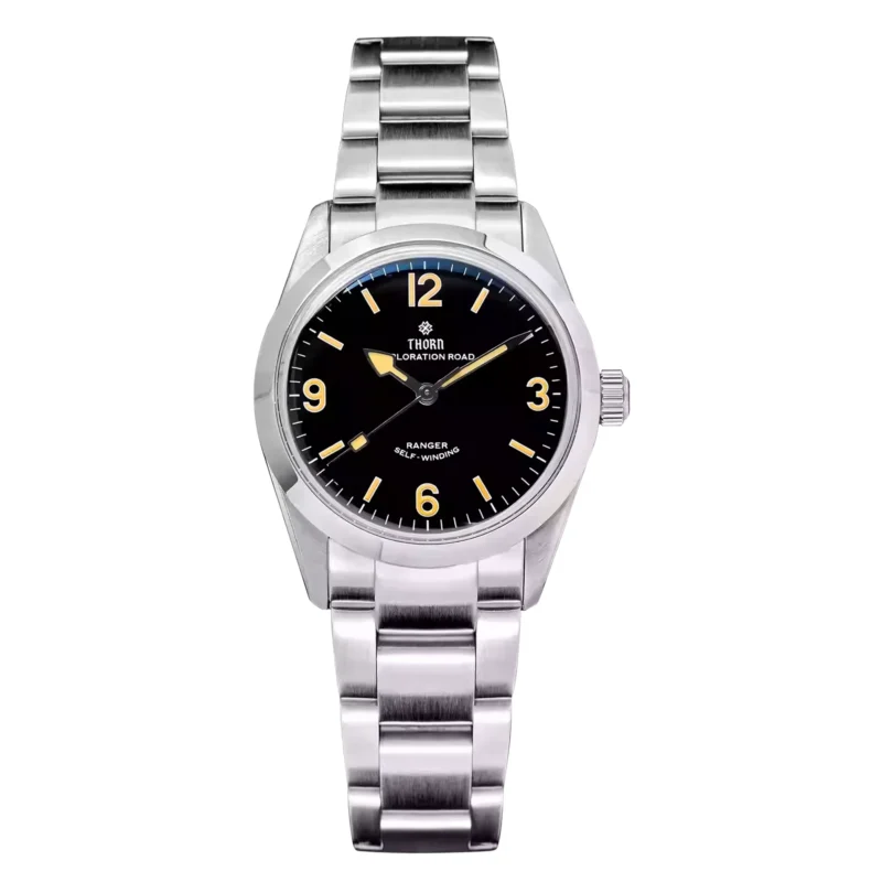 Vintage Tribute Automatic 34mm Watch with Domed Sapphire Crystal and Stainless Steel Bracelet - Image 11