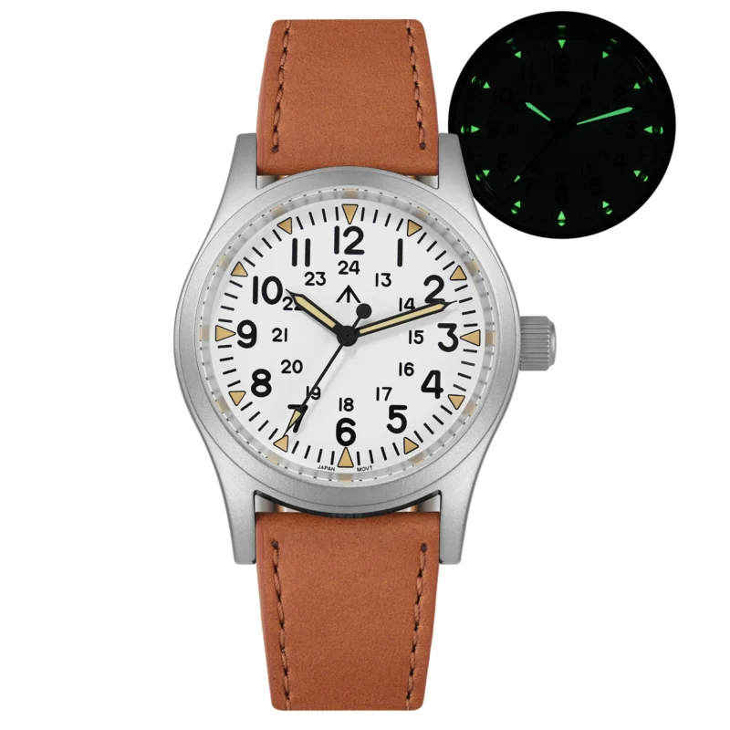 Vintage Military Field Quartz Watch with Sweep Second Hand and Sapphire Crystal - Image 24