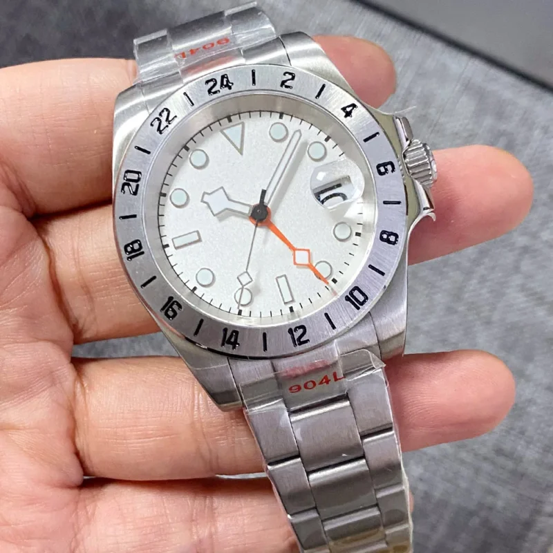 Explorer GMT Automatic Field Watch with Orange 24-Hour Hand and Sapphire Crystal - Image 18
