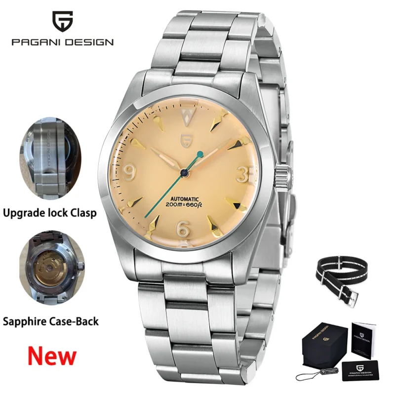Professional Automatic Dive Watch with Sapphire Crystal and Stainless Steel Bracelet - Image 23
