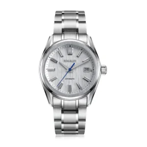 White Birch Automatic Watch with Sapphire Crystal and Stainless Steel Bracelet