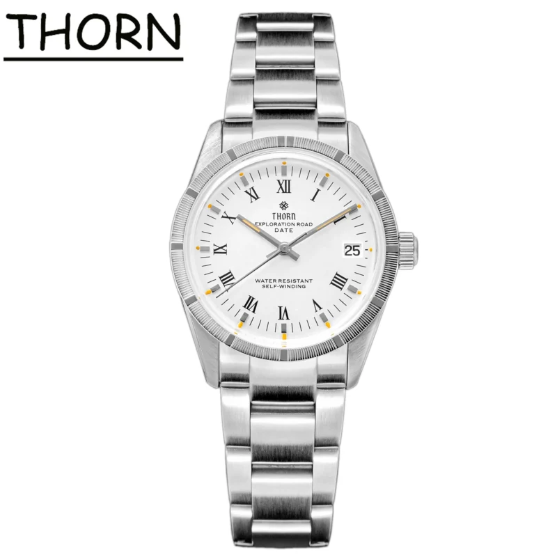 Vintage Tribute Automatic Dive Watch with Domed Sapphire Crystal and Stainless Steel Bracelet