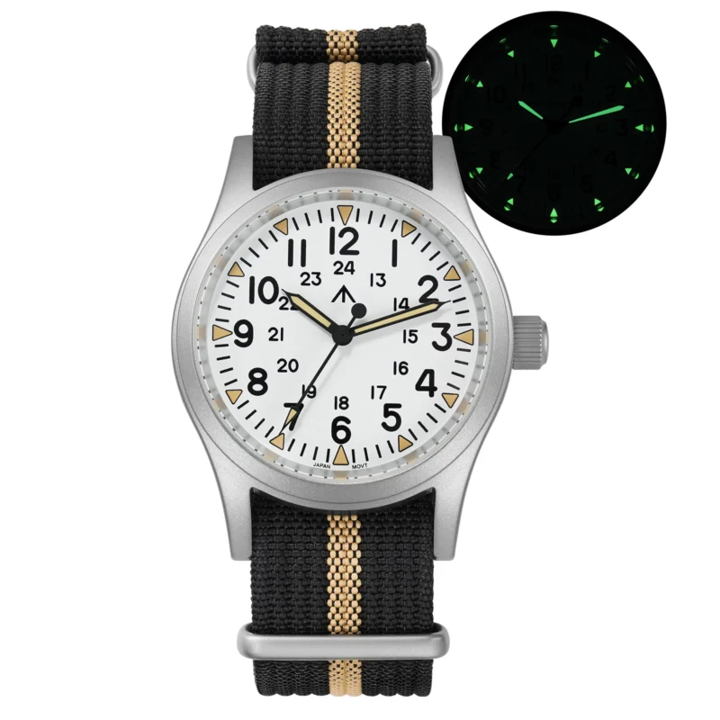 Vintage Military Field Quartz Watch with Sweep Second Hand and Sapphire Crystal - Image 26