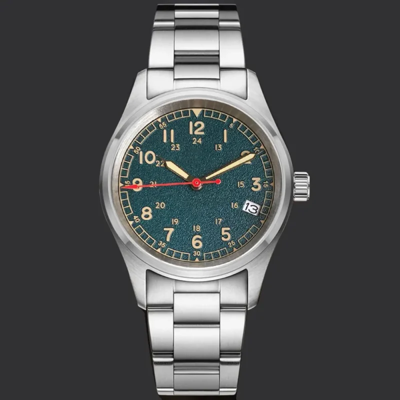 Vintage Field Automatic Dive Watch NH35AA Movement Stainless Steel Sapphire Crystal Watch with Date Display - Image 8