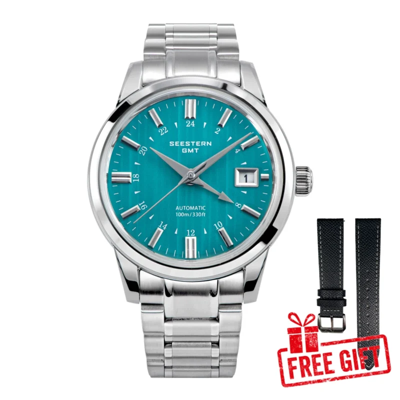 Professional GMT Automatic Watch with NH34 Movement, Domed Sapphire Crystal and Stainless Steel Bracelet - Image 12