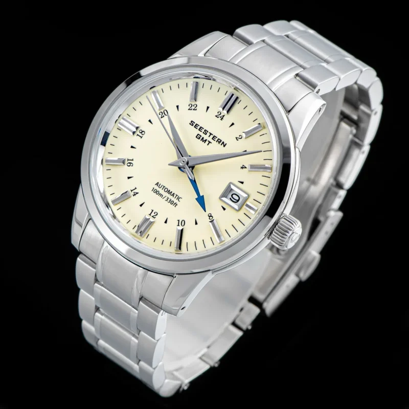 Professional GMT Automatic Watch with NH34 Movement, Domed Sapphire Crystal and Stainless Steel Bracelet - Image 3