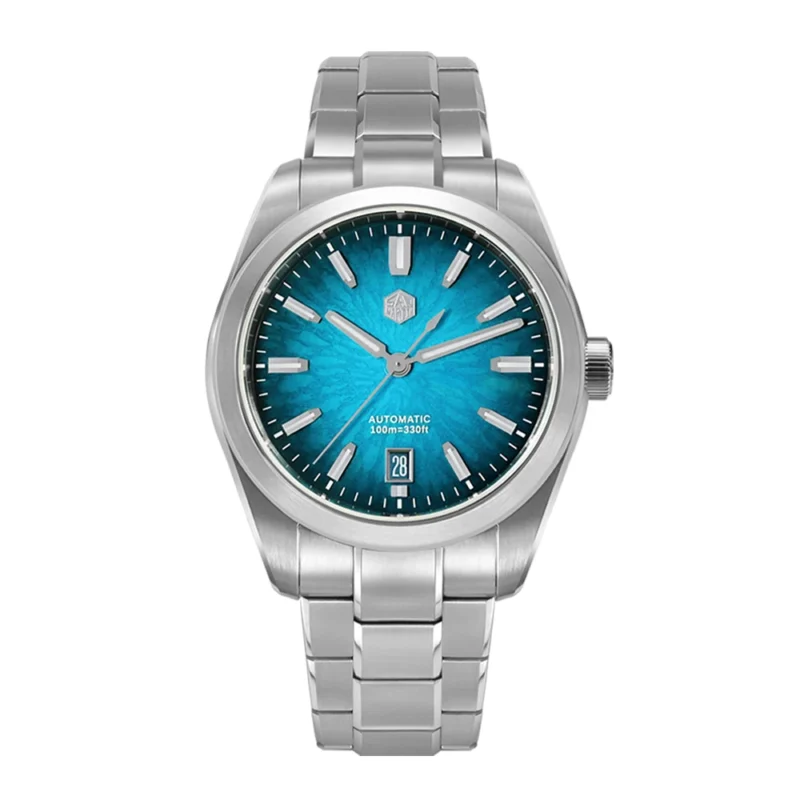 Elegant JianZhan Automatic Dress Watch with Miyota 9015 Movement and Ceramic Textured Dial - Image 10