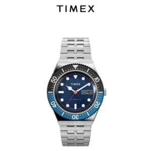 Classic Mechanical Hand Wind Watch with Calendar Function and Stainless Steel Bracelet