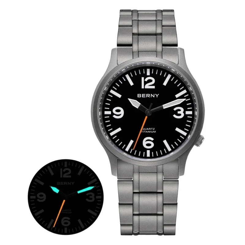 Titanium Field Sport Quartz Watch with Super Luminous Dial and Sapphire Crystal - Image 12