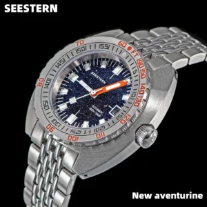 Professional Automatic Dive Watch with Sapphire Crystal and Stainless Steel Bracelet