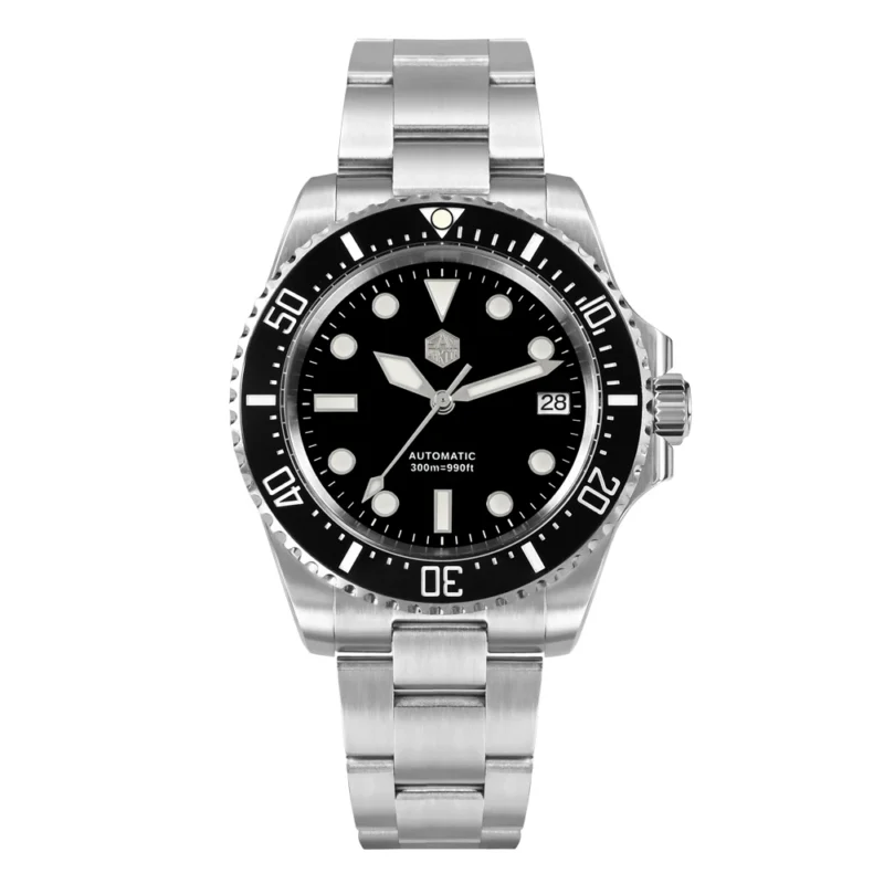 Professional Automatic Dive Watch NH35 300m Water Resistant with Sapphire Crystal and Adjustable Steel Bracelet - Image 11
