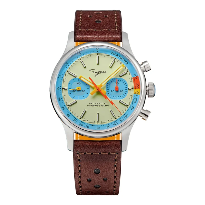 Pilot Chronograph Mechanical Watch with Swan Neck Movement and Sapphire Crystal - Image 10