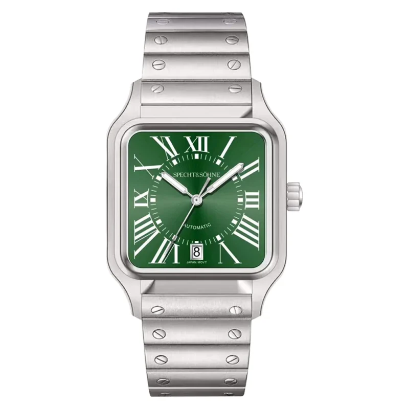 Tonneau Automatic Watch with Complete Calendar Sapphire Crystal PVD Gold Stainless Steel Bracelet - Image 10