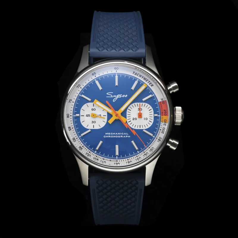 Pilot Chronograph Mechanical Watch with Swan Neck Movement and Sapphire Crystal - Image 15