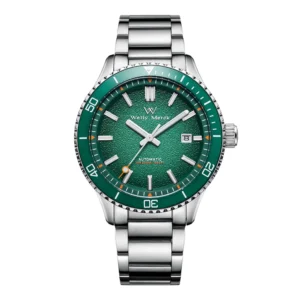 Professional Automatic Dive Watch with Sapphire Crystal and Stainless Steel Bracelet