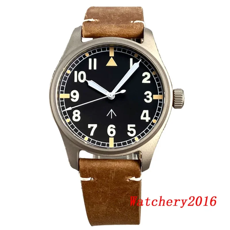 Professional Titanium Automatic Dive Watch with Sapphire Crystal and Leather Strap - Image 18