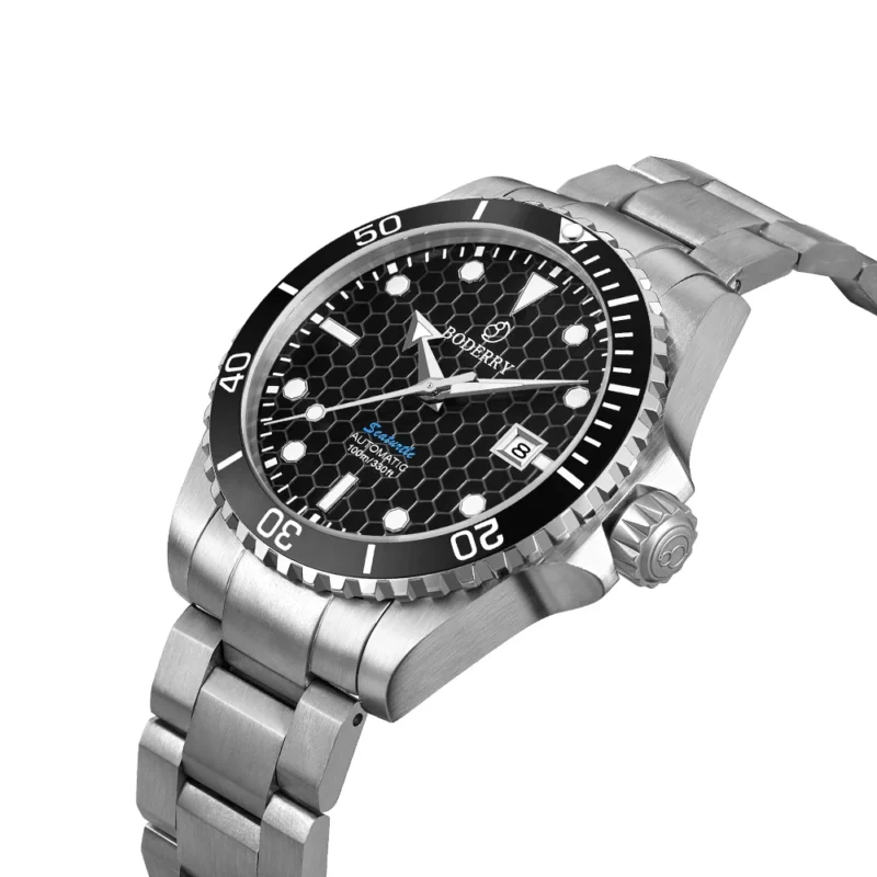 Professional Titanium Automatic Dive Watch with Sapphire Crystal and 100M Water Resistance - Image 5