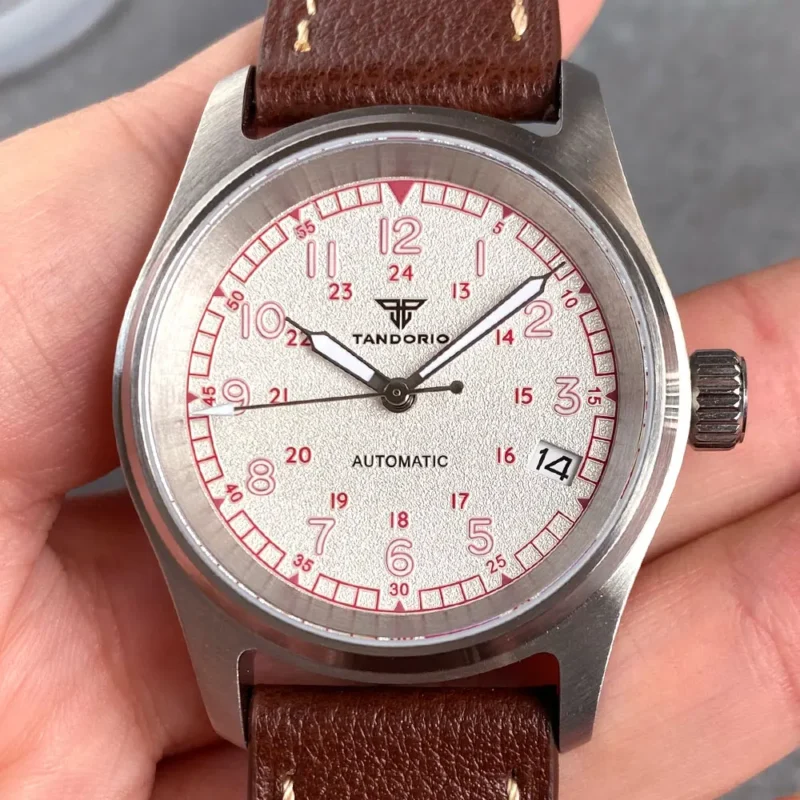 Vintage Field Automatic Dive Watch NH35AA Movement Stainless Steel Sapphire Crystal Watch with Date Display - Image 4