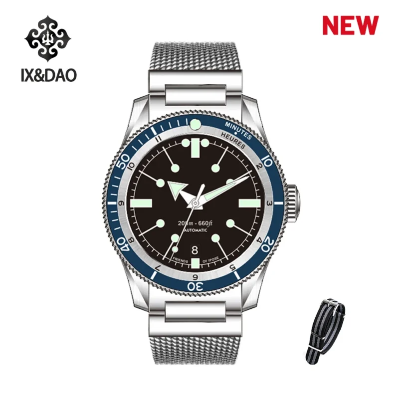 Premium Automatic Dive Watch with PT5000 Movement and Sapphire Crystal on Stainless Steel Bracelet - Image 10