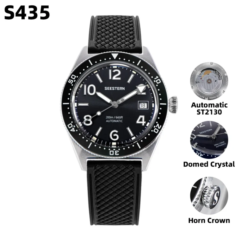 Professional Automatic Dive Watch with Skeleton Dial and Sapphire Crystal 200M Water Resistant NH35 Movement - Image 18