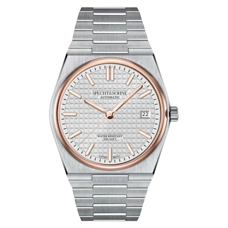 Classic Wine Red Automatic Watch with NH35 Movement Sapphire Crystal Stainless Steel Bracelet - Image 17