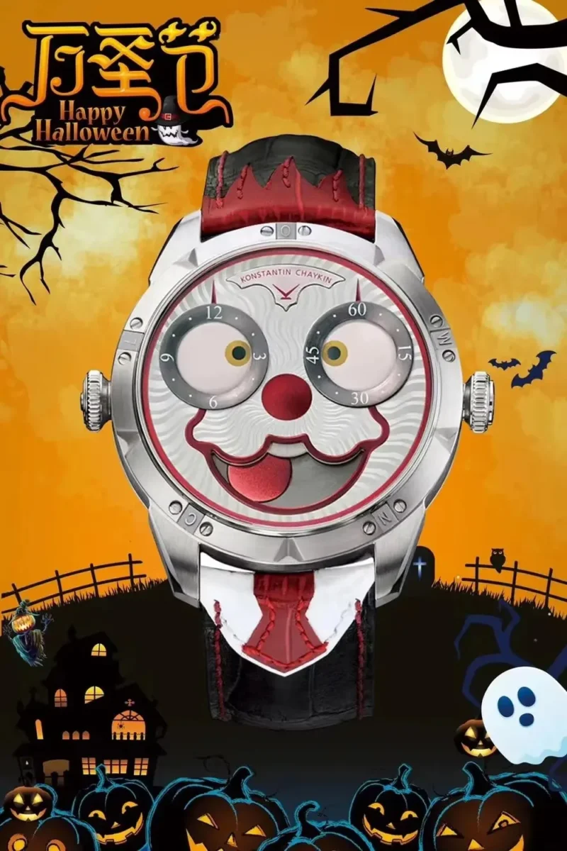 Joker Automatic Mechanical Watch with Moon Phase Display and Genuine Leather Strap - Image 14