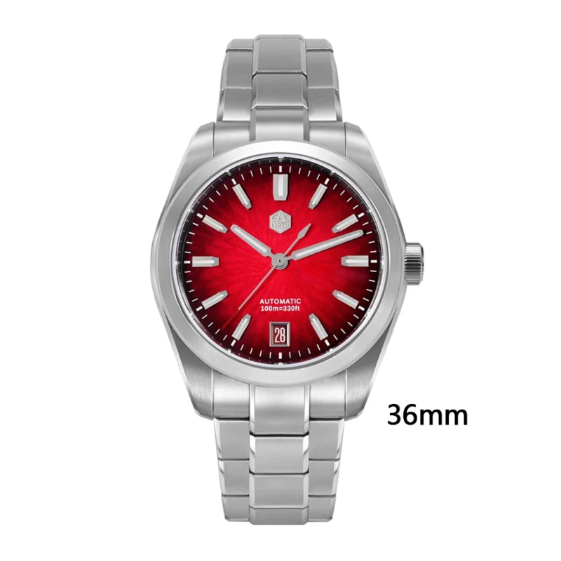 JianZhan Gada Automatic Dress Watch with Gradient Enamel Dial and Stainless Steel Bracelet - Image 11