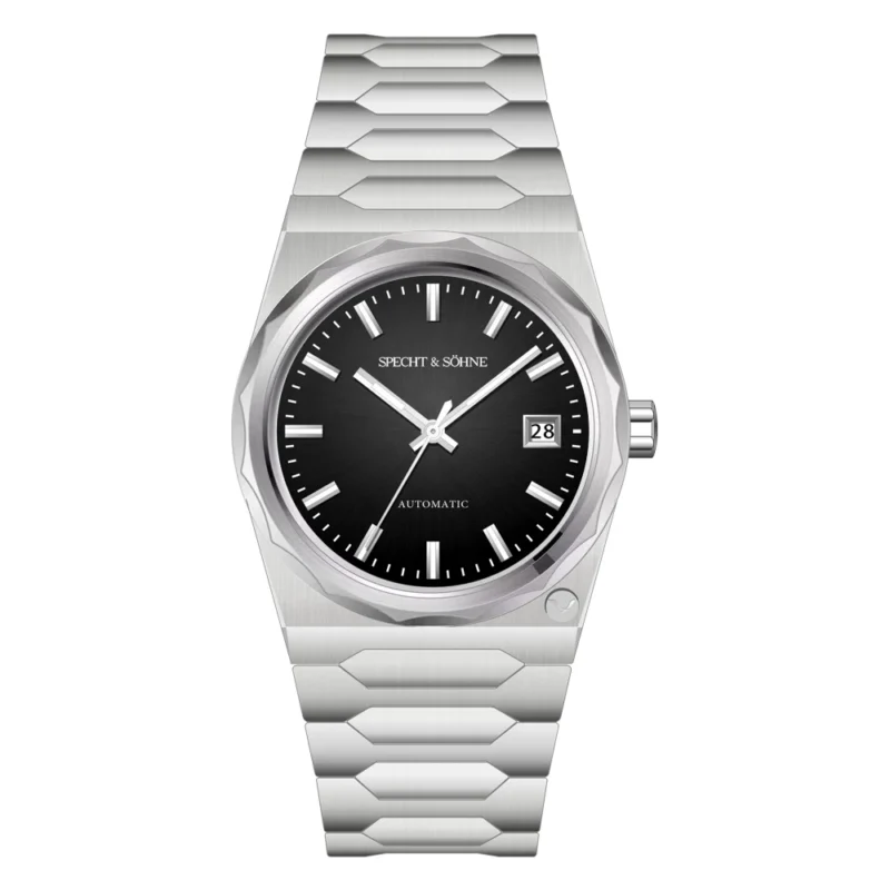 Elegant Blue Dial Automatic Watch with Sapphire Crystal and Stainless Steel Bracelet - Image 10