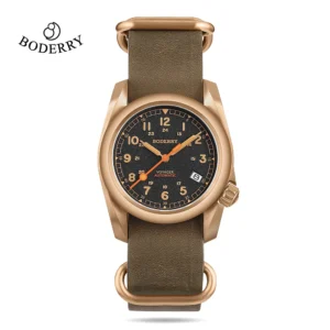 Voyager Bronze Field Automatic Watch with Sapphire Crystal and Leather Strap