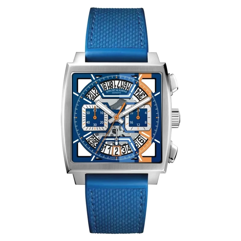 Luxury Rectangular Chronograph Quartz Watch with Stainless Steel Bracelet and Calendar Function - Image 18