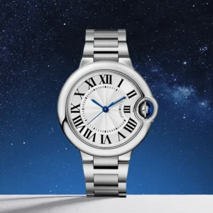 Classic Roman Numeral Automatic Dress Watch with Sapphire Crystal and Stainless Steel Bracelet