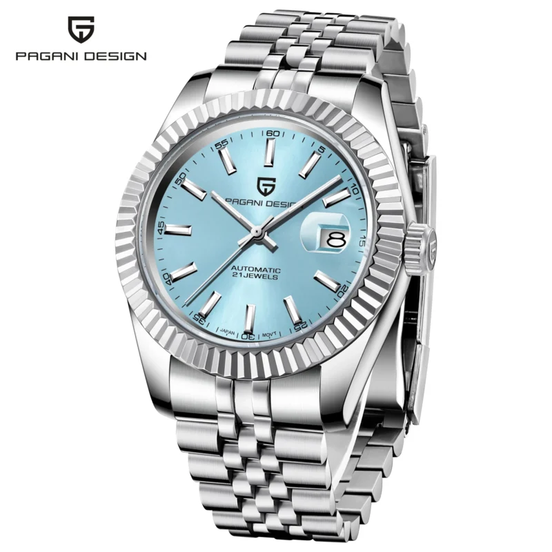 Professional Automatic Dive Watch with Sapphire Crystal and Stainless Steel Bracelet - Image 8