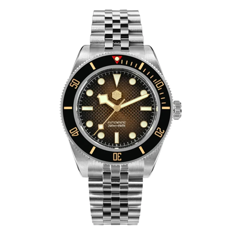 Professional Automatic Dive Watch 40mm Waffle Dial NH35 Movement Stainless Steel with 200m Water Resistance - Image 7