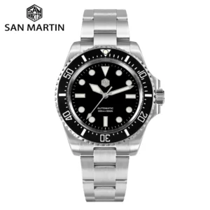 Professional Automatic Dive Watch NH35 300m Water Resistant with Sapphire Crystal and Adjustable Steel Bracelet