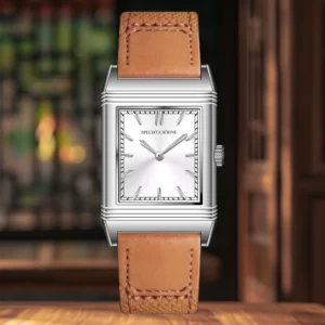 Luxury Square Quartz Watch with Sapphire Crystal and Stainless Steel Bracelet
