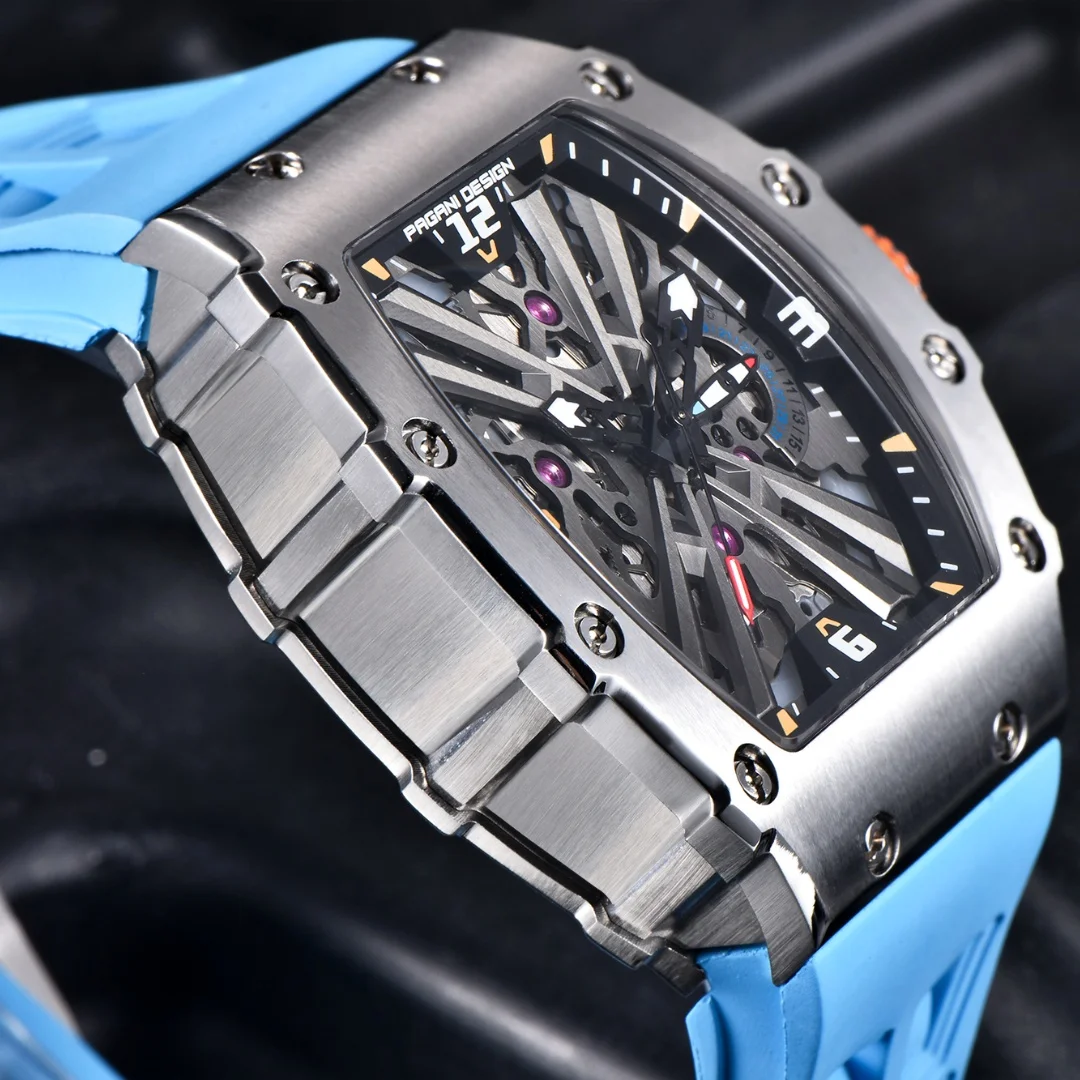 Classic rectangular watch design reflecting distinct design period aesthetics
