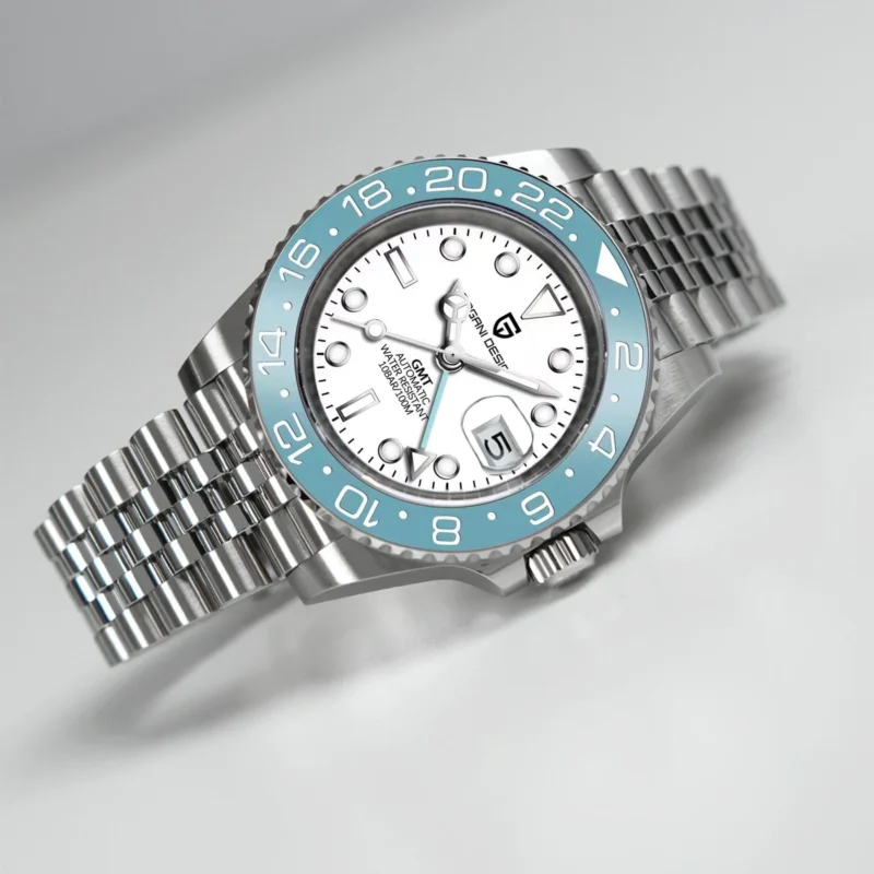 Professional GMT Automatic Watch with Sapphire Glass and Stainless Steel Bracelet - Image 3