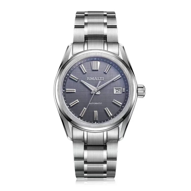 White Birch Automatic Watch with Sapphire Crystal and Stainless Steel Bracelet - Image 3