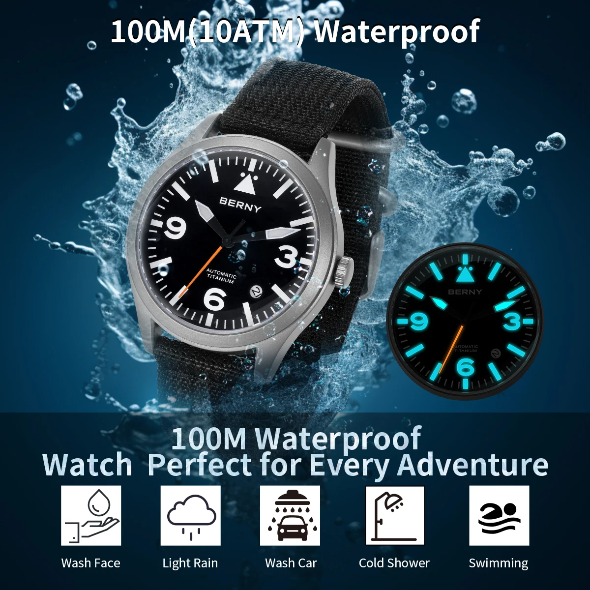 Titanium watch demonstrating temperature resistance ideal for extreme environments