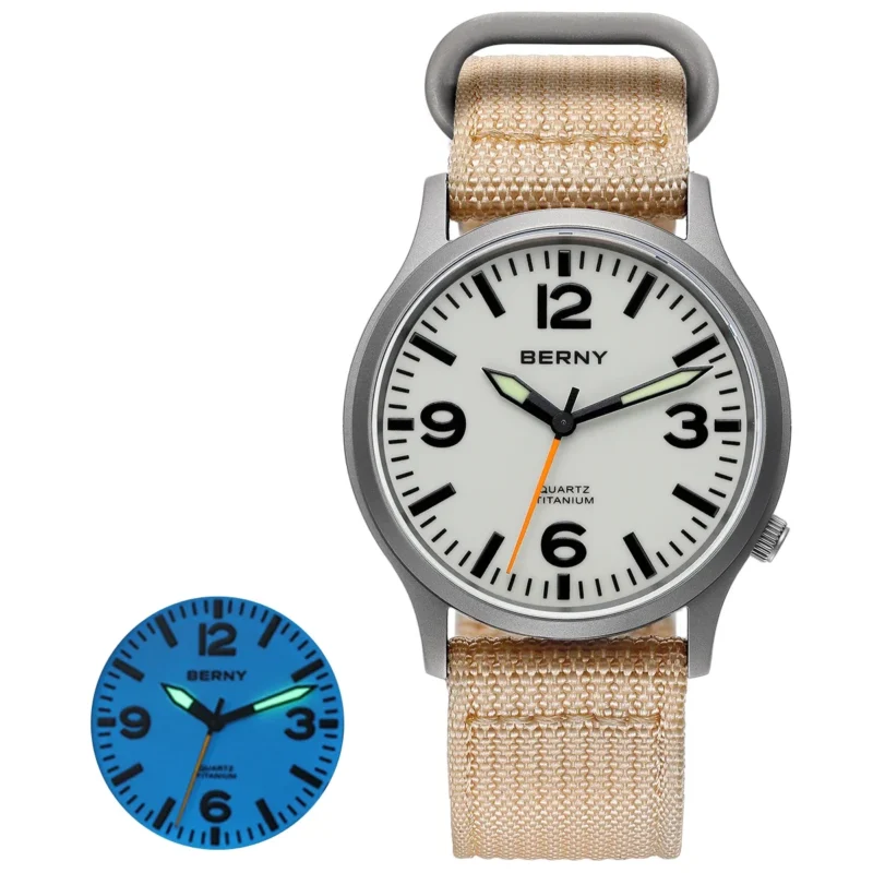 Titanium Field Sport Quartz Watch with Super Luminous Dial and Sapphire Crystal - Image 7