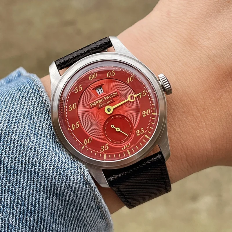 Vintage Jumping Hour Automatic Watch with Salmon Dial and Bonklip Bracelet - Image 17