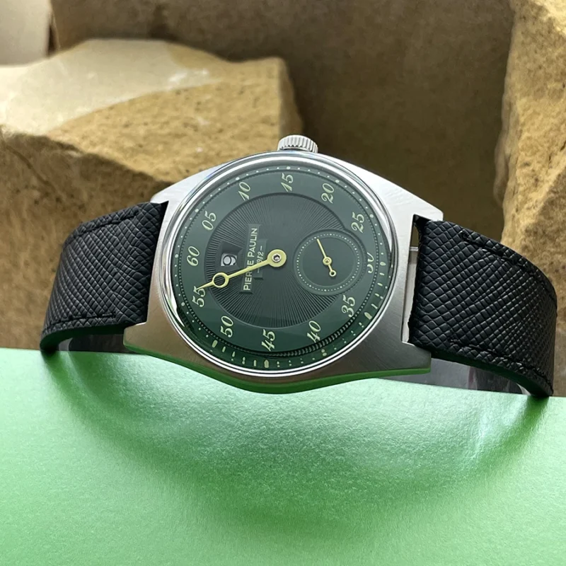 Vintage Jumping Hour Automatic Watch with Salmon Dial and Bonklip Bracelet - Image 19