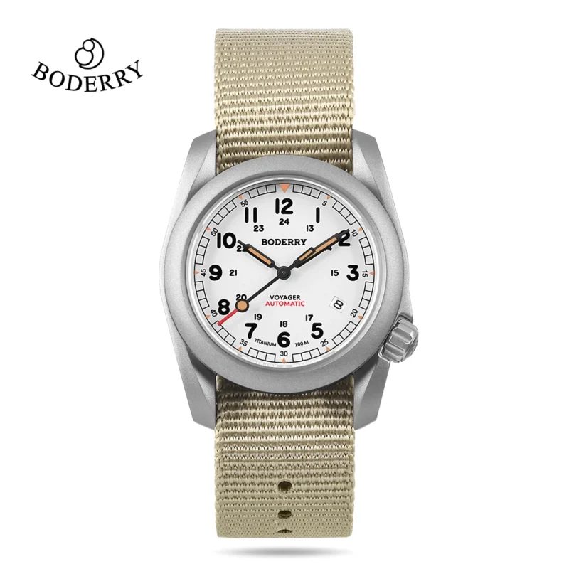 Voyager Bronze Field Automatic Watch with Sapphire Crystal and Leather Strap - Image 10